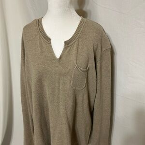 Natural Reflections Women's V-Neck Sweater - Tan